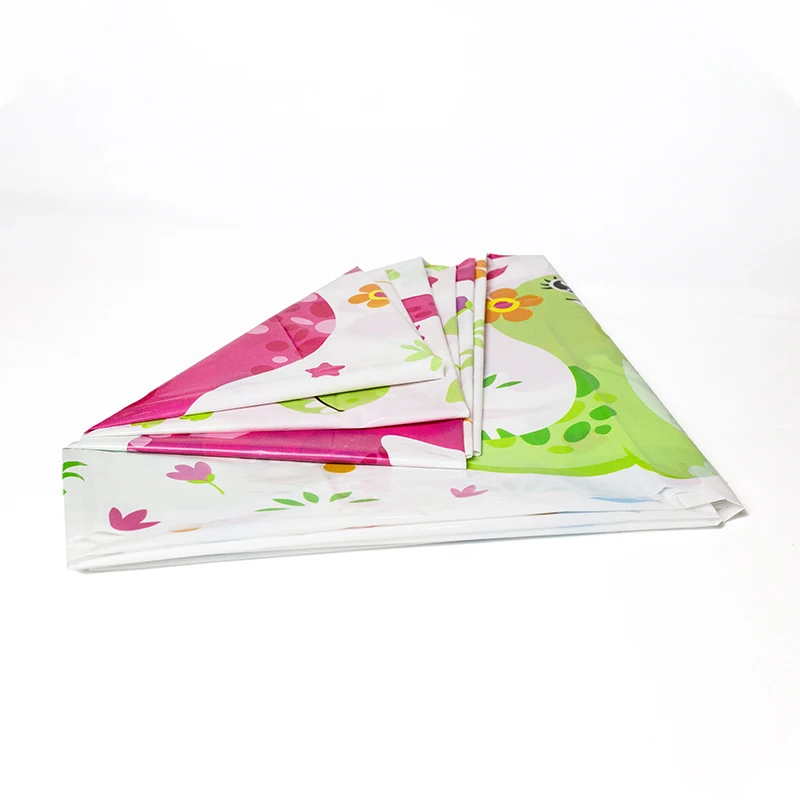Happy Birthday Party Decoration Disposable Plastic Waterproof Table Cloth Table Cover Tablecloth For Kids