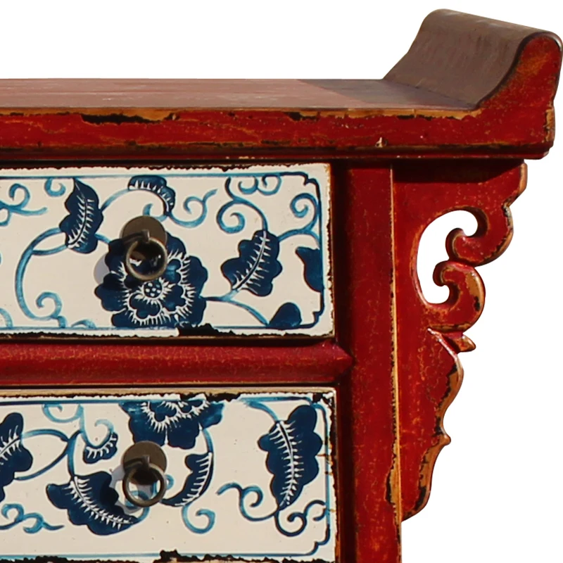 Hot Sale Chinese Antique Solid Wood Reproduction Furniture Painting Console Cabinet