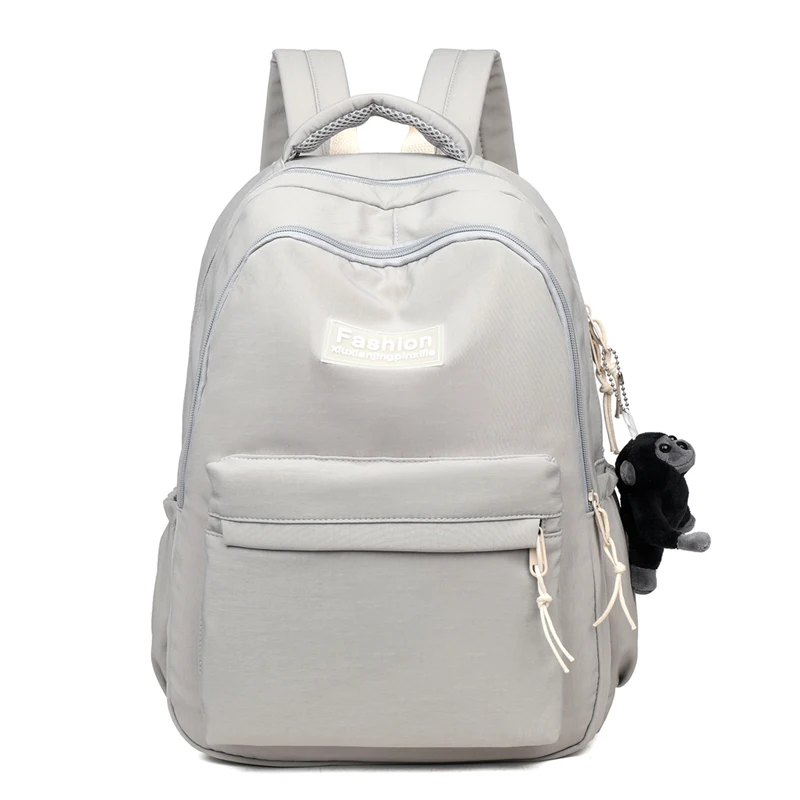 Waterproof College Student Schoolbag Simple Youth Backpack Outdoor Travel Bag Can Accommodate Laptop Large Capacity