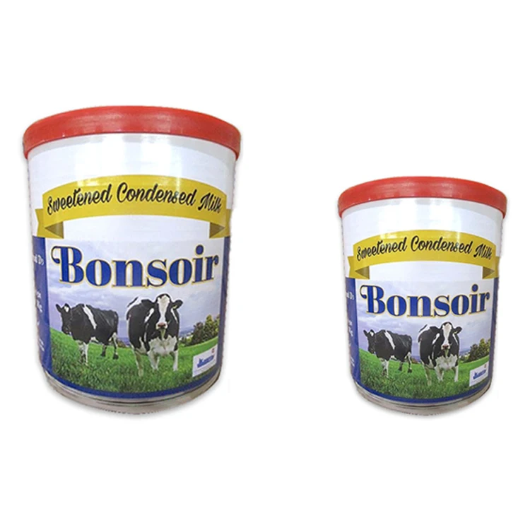 HOT SALE GlOABLE EXPORT FACTORY DIRECTLY SALE BONSOIR BRAND PREMIUMK  SWEETENED CONDENSED MILK PRODUCED IN MALAYSIA