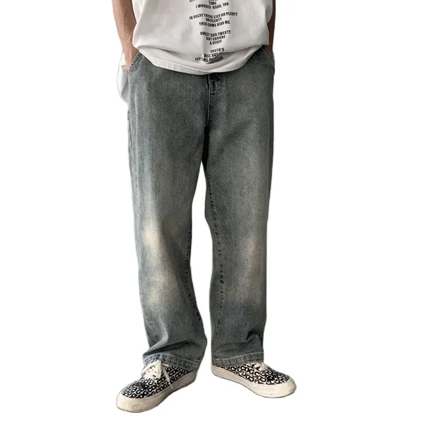 Designer Mans One Size Embroidery Best Boyfriend Jeans 100 Cotton Denim for Men