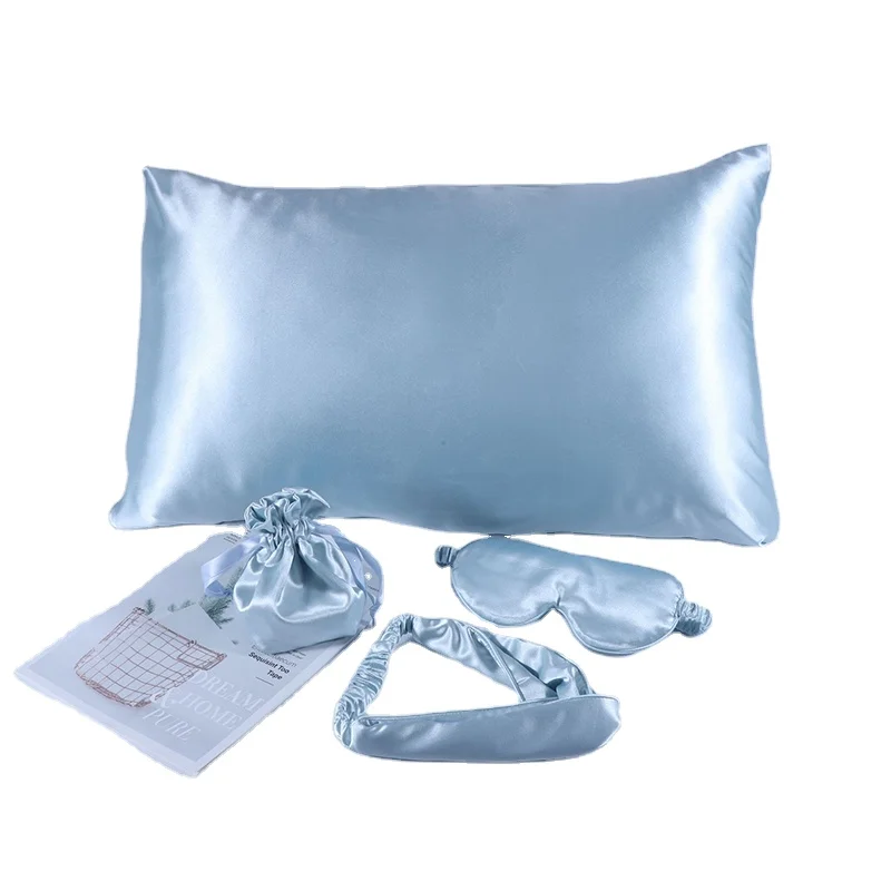 Hair Accessories Set Satin Pillowcase And Sleep Eye Mask with Headband