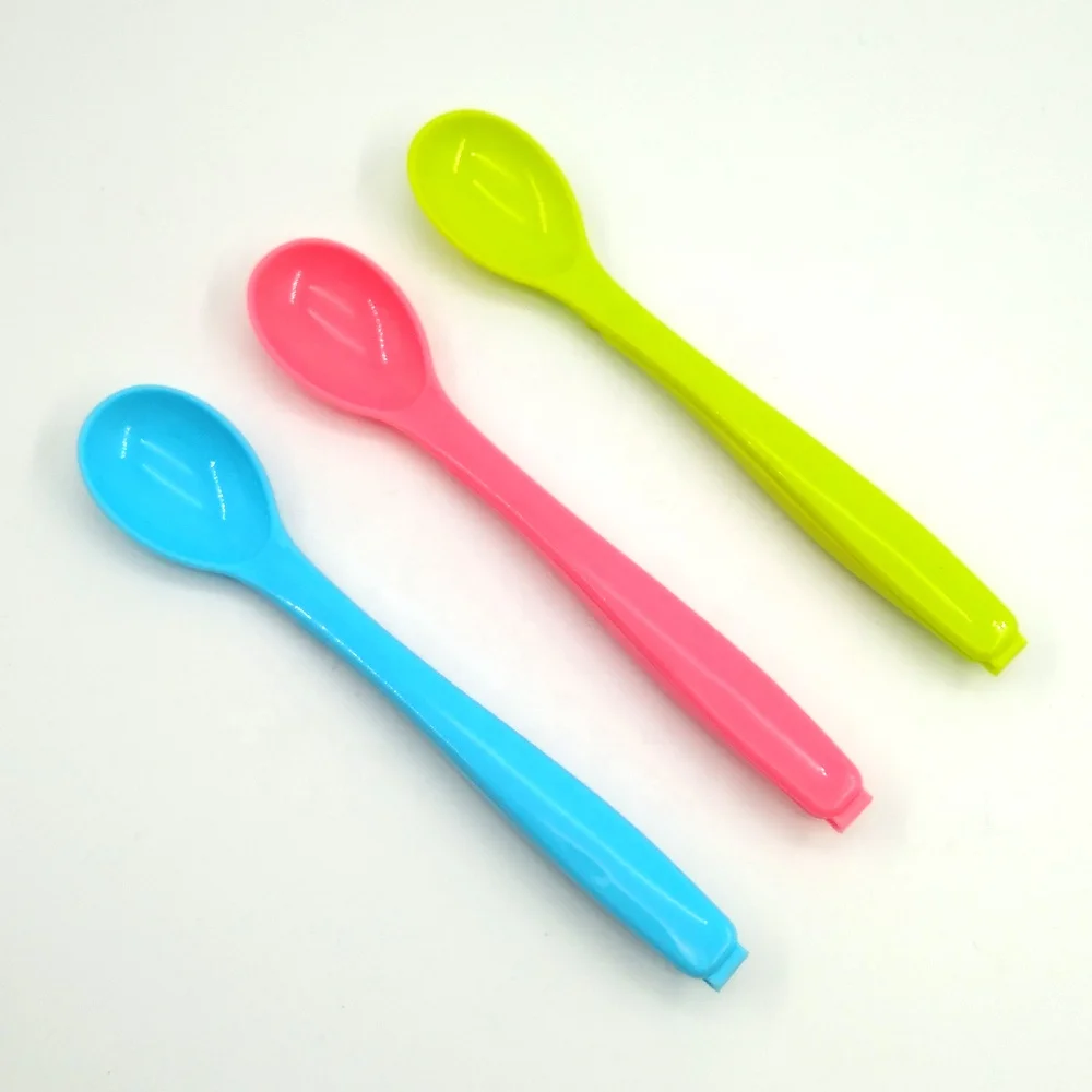 
Long handled plastic tea coffee spoon bag clip 