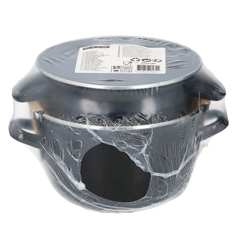 14cm 20cm beige color custom logo seafood Hot sale enamel cookware mussel pot with enamel cover