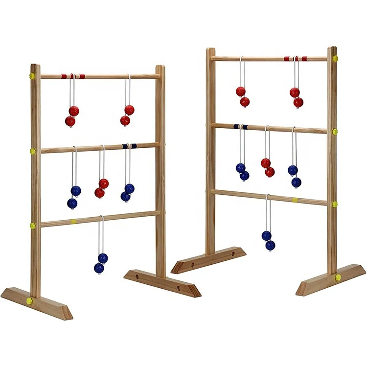 Outdoor Lawn Wooden Ladder Golf Game Set Ball Toss Game