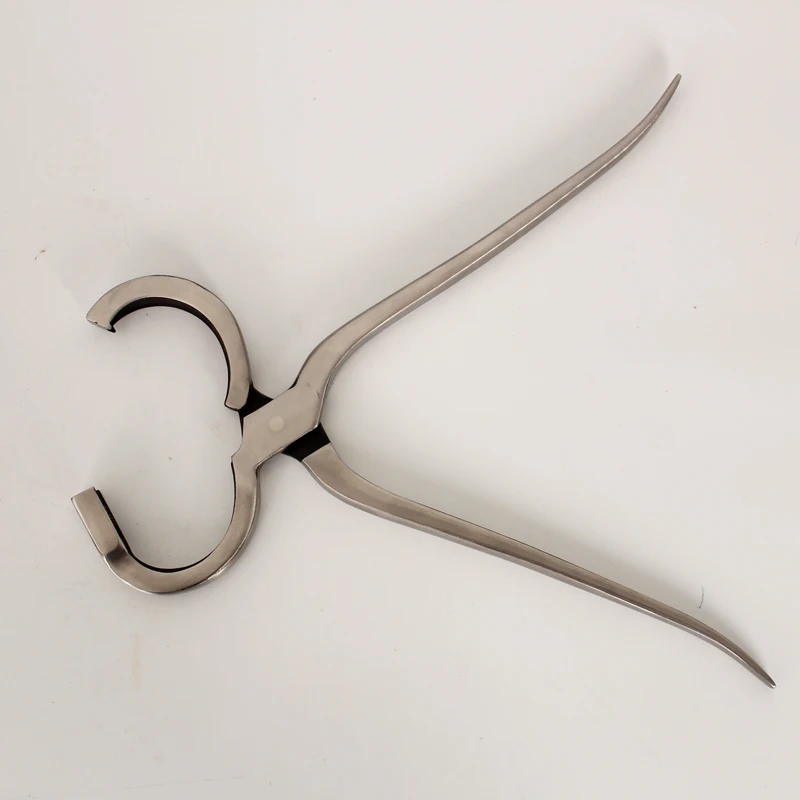 High Performance Carbon Steel Plastic Bull Nose Ring Installation Pliers for Cow