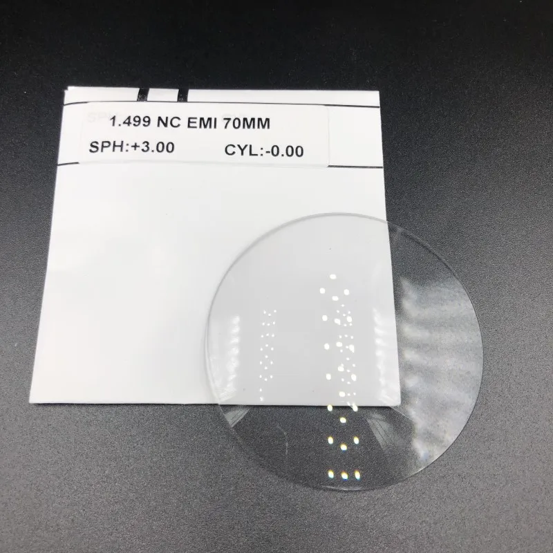 Eyeglasses Lenses 1.499 Cr39 UC Uncoated 70mm Single Vision Lens Optical Lenses Resin Eye Lens Factory