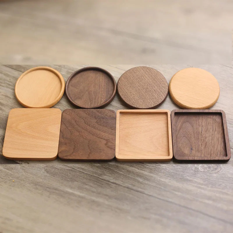 Wholesale Custom Cup Mat Coasters For Drinks Wood Wooden Coasters