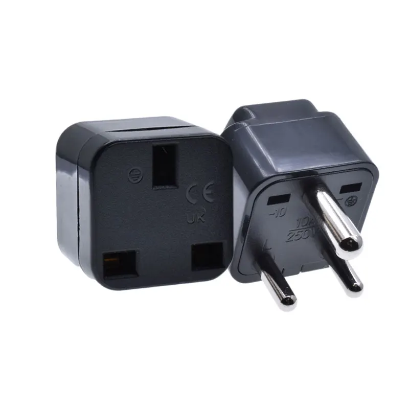 South Africa Power Plug Travel Dubai Saudi Arabia India Pakistan Electric Socket Adapter Type D 10A250V Black Color England Plug