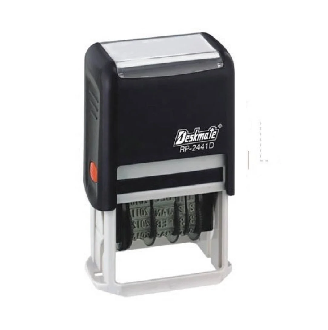 Deskmate Self inking date stamp  for custom Bank deposit Received Paid Faxed Emailed stamps