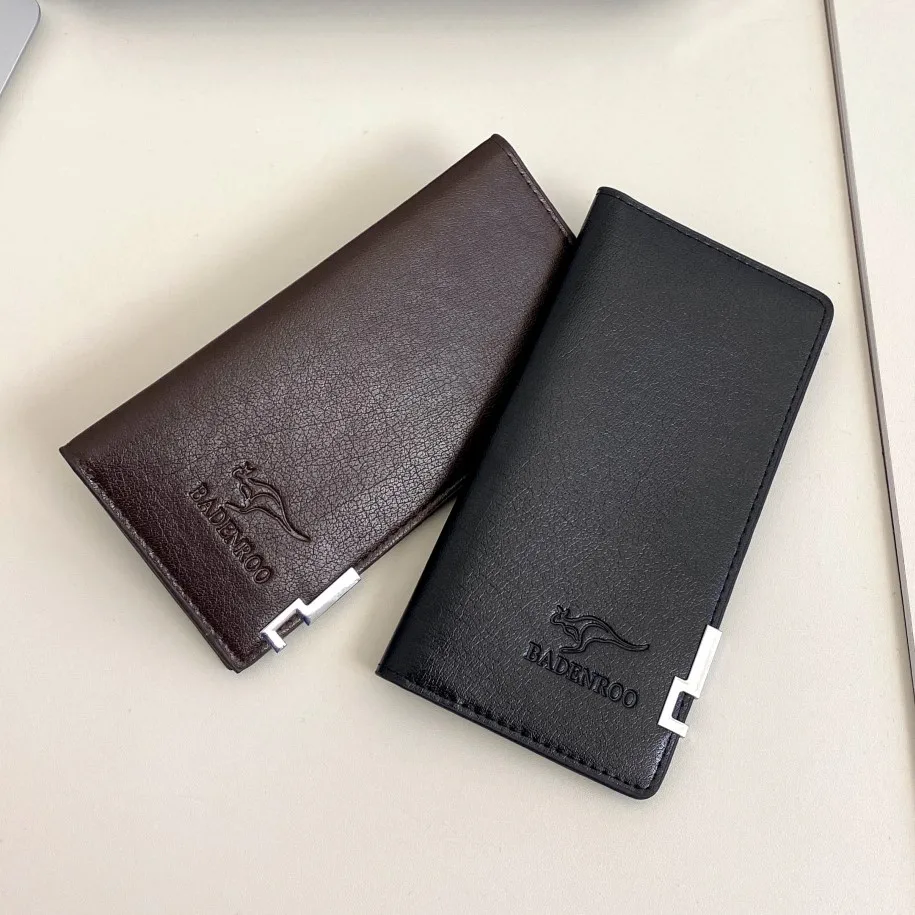 Fashion Long PU Leather Card Holder Wallet for Men Ready to Ship