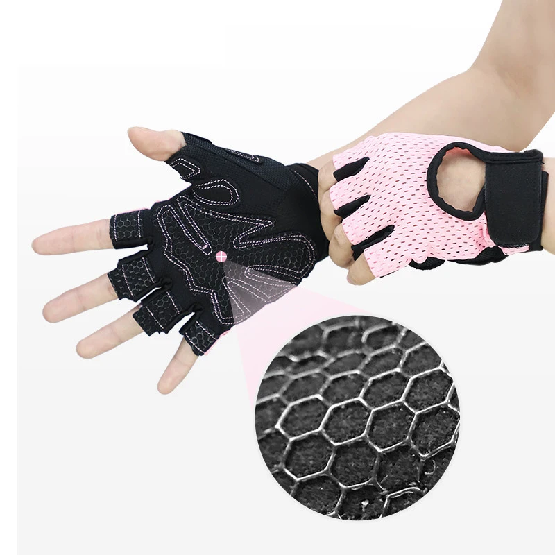 Wholesale Women Custom Half Fineger Weight Lifting Gloves Fitness
