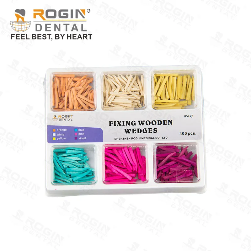  Одноразовый стоматологический деревянный клин цветной Клин для фиксации зубов
