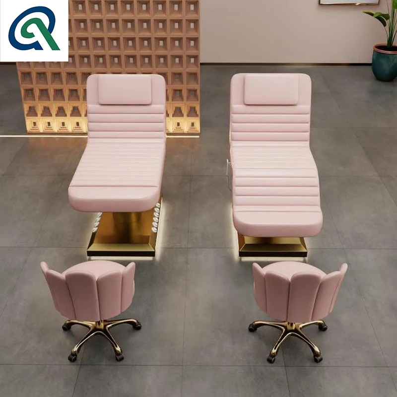 Qunpeng hot selling and new facial bed massage table lash bed electrical 3 motors spa treatment bed