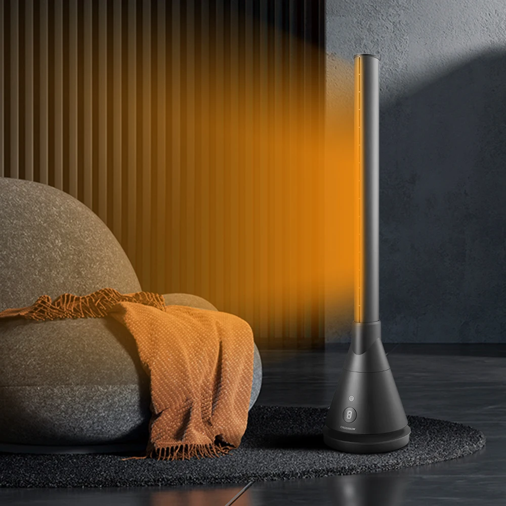 OEM Heating And Cooling Air Purifier Tower Fan Home Use Dc Brushless Motor Bladeless Heater Fan 2000W