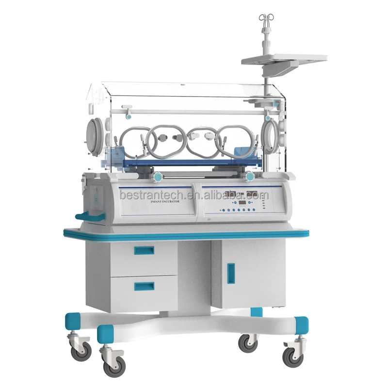 BT-CR12 hospital RS-232 connector O2 inlet infant incubator micro computer newborn premature neonatal baby incubator price