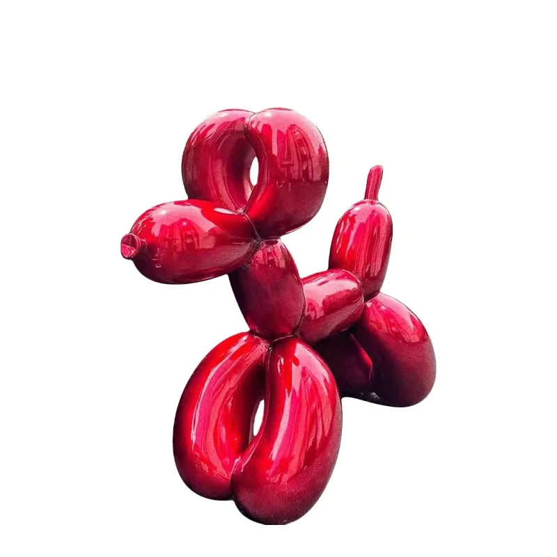Hot Fiberglass Outdoor Dog Statue Craft Balloon Dog Sculpture Exhibition Souvenir Art Sculpture Jeff Koons Garden Decor