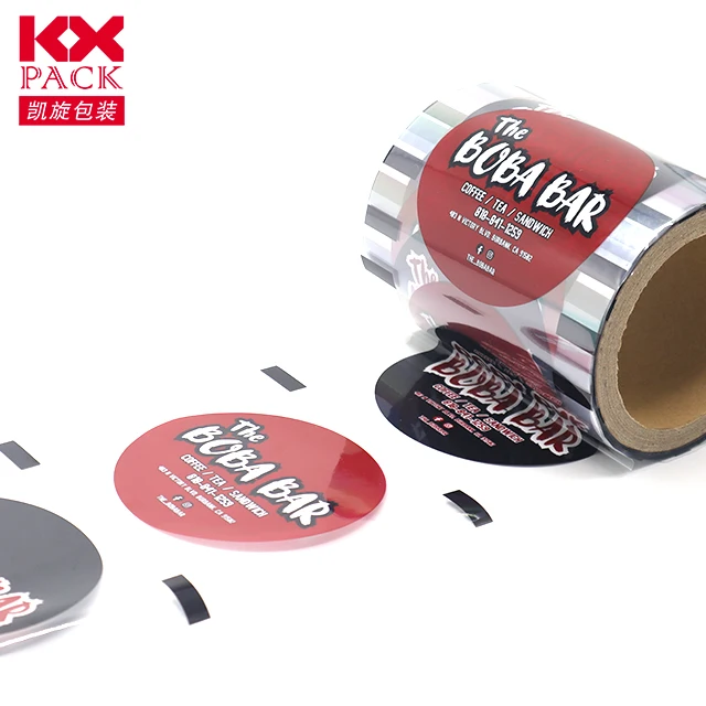 Новое поступление, Прямая поставка с завода, пластиковая пленка для запечатывания стаканчиков, пузырьковая пленка для запечатывания чая для стаканчиков из полипропилена, молока, чая