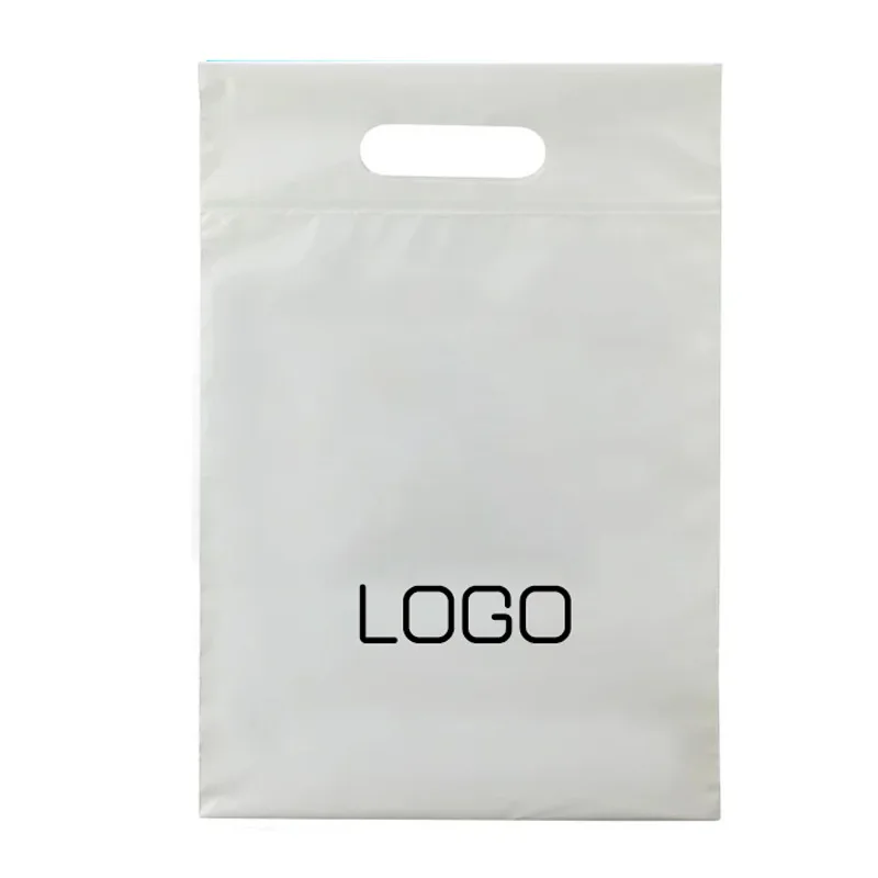 Eco-Friendly 12x15 inch Die Cut Handle Plastic Shopping Bags Heat Seal Gusset Type for Shoes shopping bag plastic bag