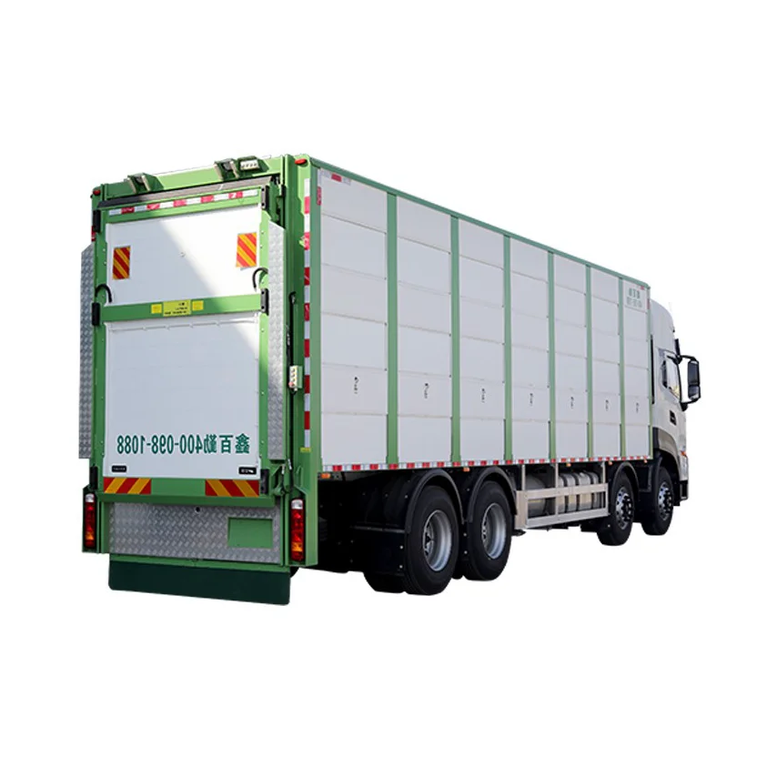 4 Floor 465 Horsepower Aluminum 9.6m 8x4 Dongfeng Animal Truck Livestock Pig Transport Truck