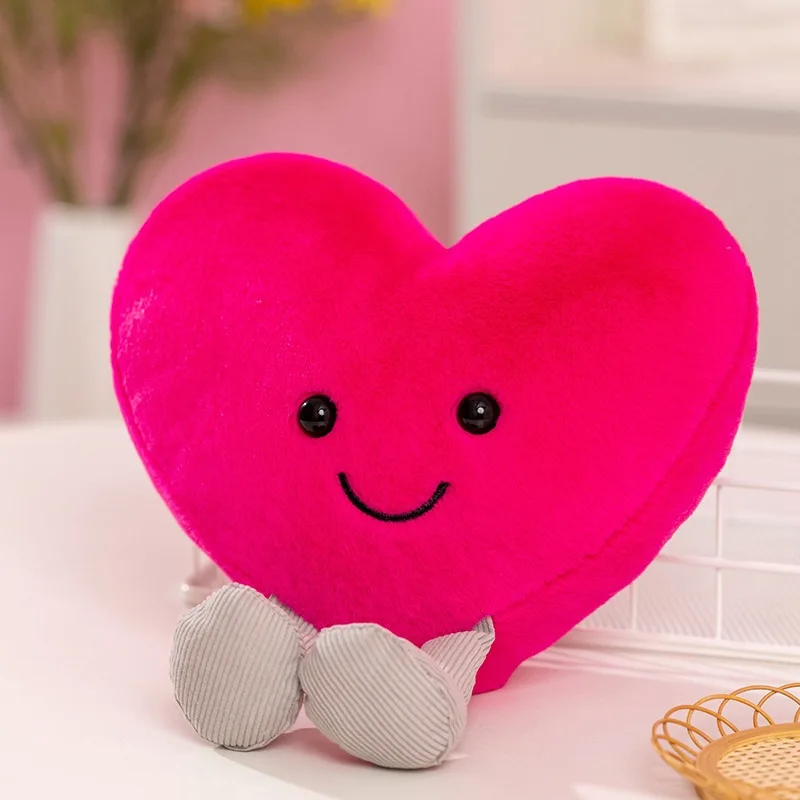 Wholesale Cartoon Love Pillow Stuffed Plush Toy Angel Wings Heart Shaped Cushion Sleeping Pillow Manufacturer Ready Stock
