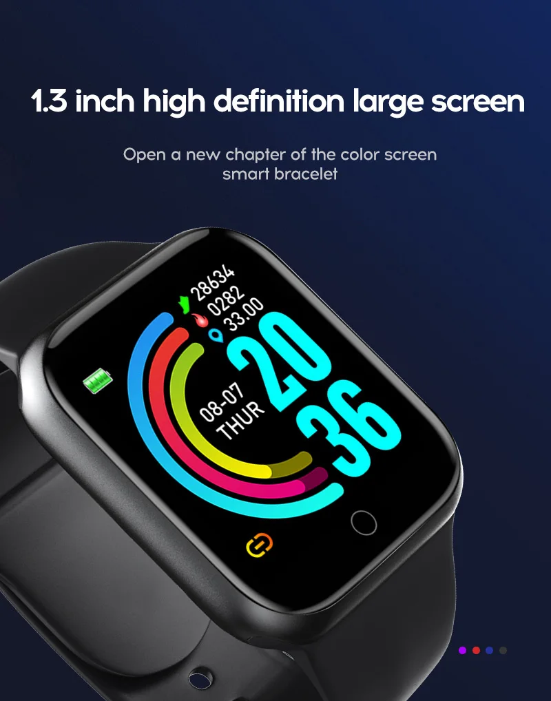  Горячие продукты 2021 последние relojes D20 smartwatch монитор сердечного ритма кровяное давление y68 Смарт-часы