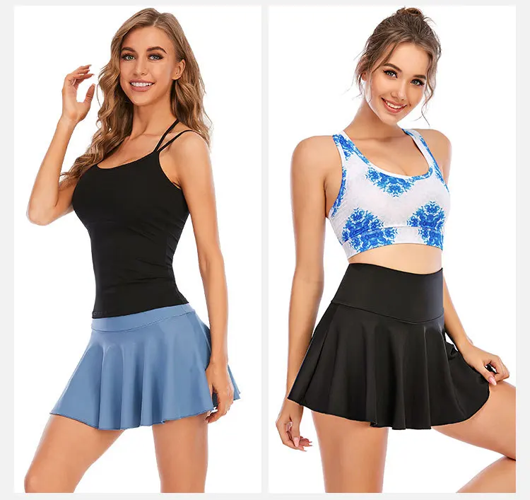 Wholesale Tennis Skirts with Ball Pockets for Women High Waisted Golf Skort Running Workout Sports Athletic Pleated Skirt