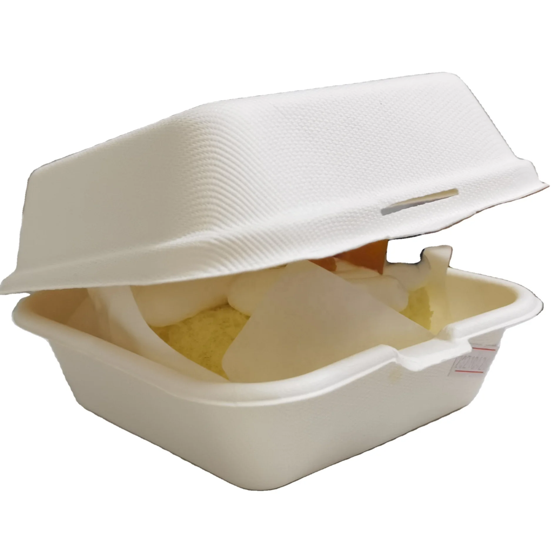 Promotional stock biodegradable 6inch clamshell cake containers for takeaway products
