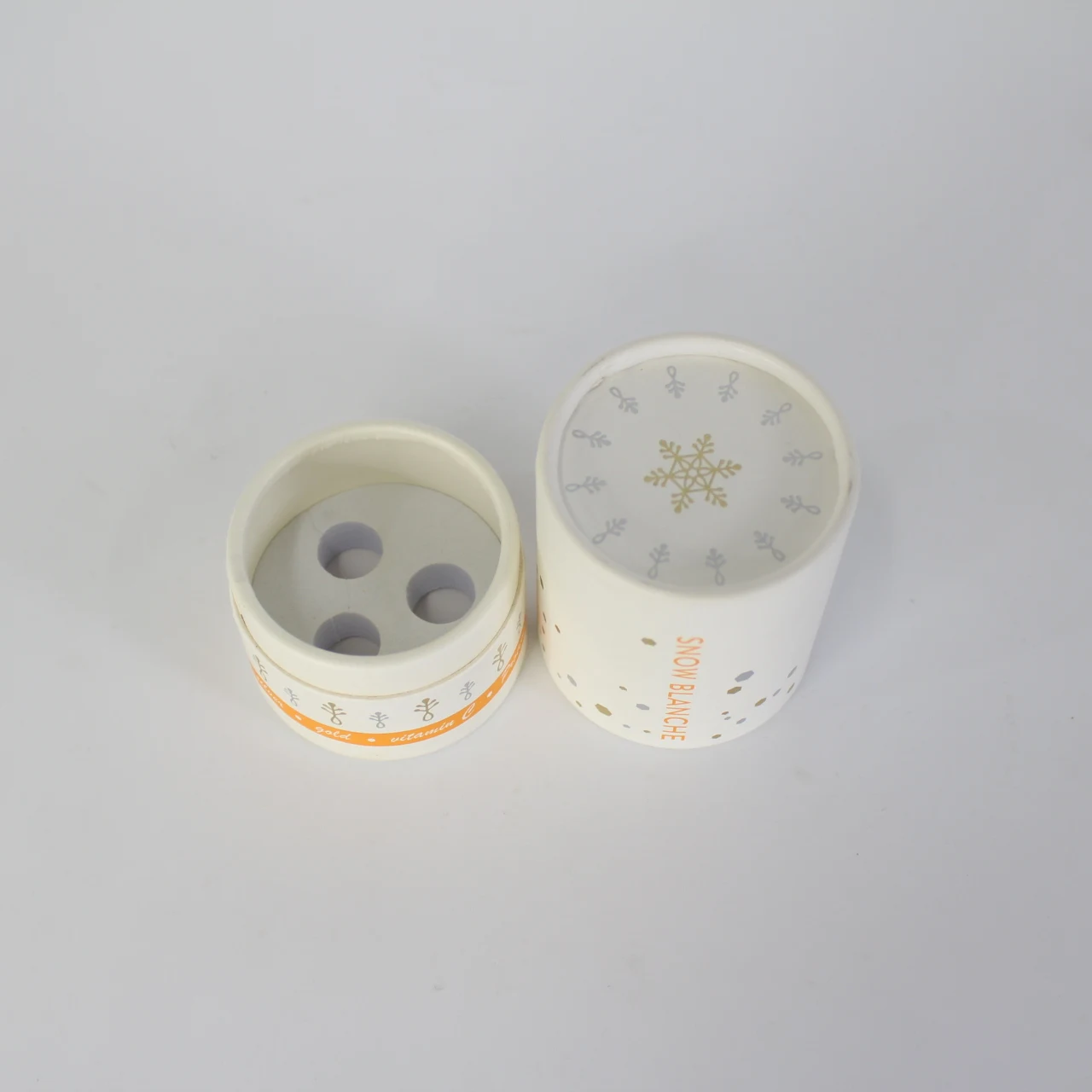 Eco friendly biodegradable food grade tea coffee cylinder paper cardboard round tube packaging for super food powder packaging