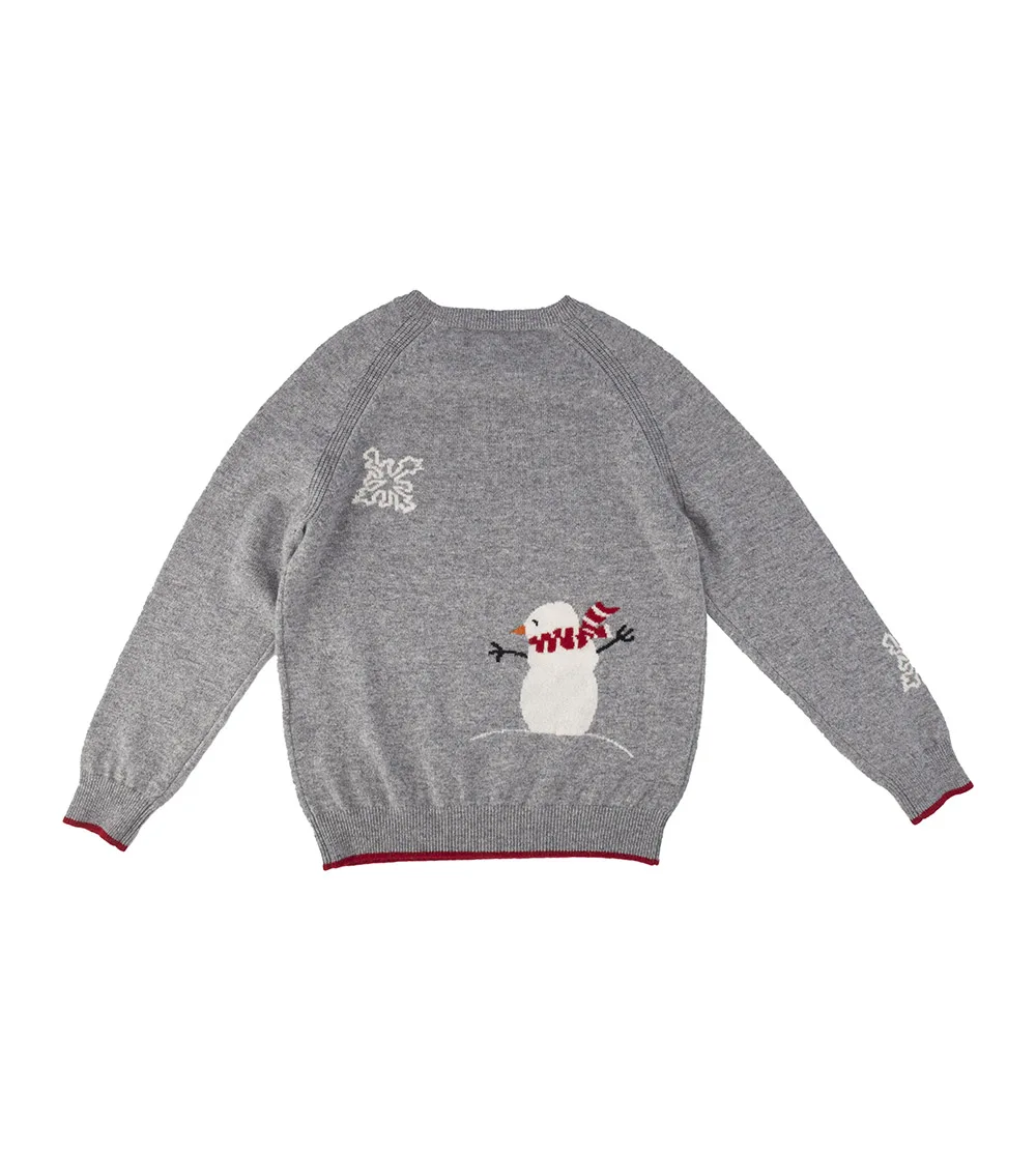 2022 New Baby Boys Girls Christmas Sweaters Crew neck snowman pattern Pullovers cashmere Knit Sweaters