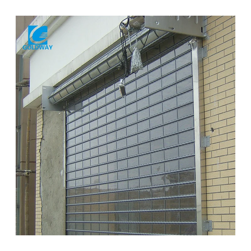 transparent clear crystal polycarbonate  automatic commercial roller small slat long strip shutter door factory rolling door