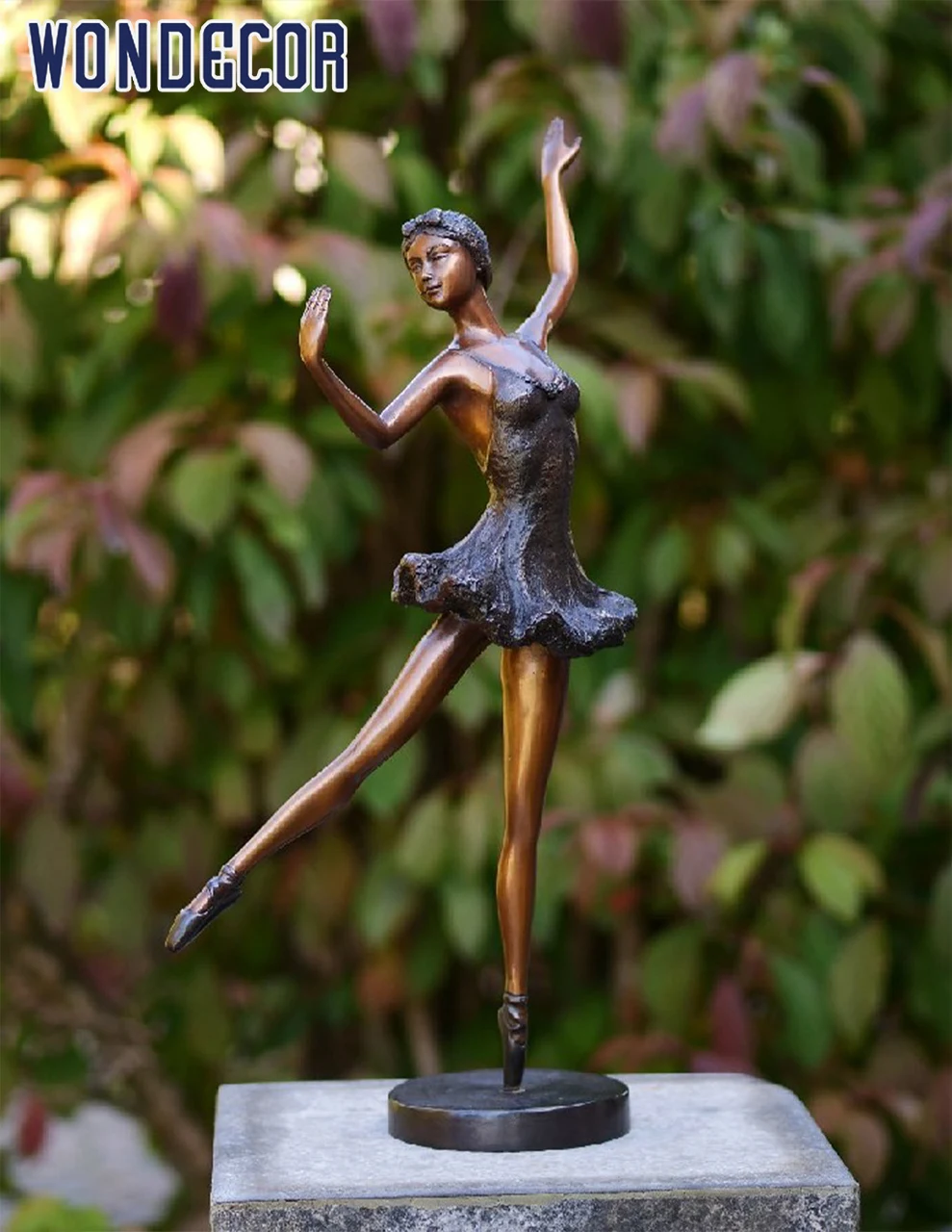 High quality outside garden handmade life size metal figure brass bronze ballet dancer sculpture for sale