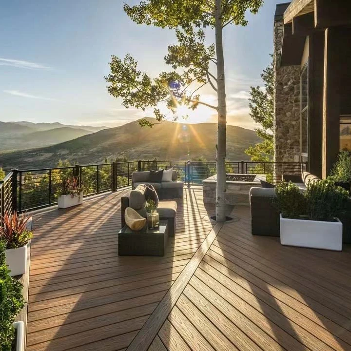 Outdoor All Weather Alternative Wood Floor Coextrusion Plastic Wood Composite Wpc Decking For Garden Decoration