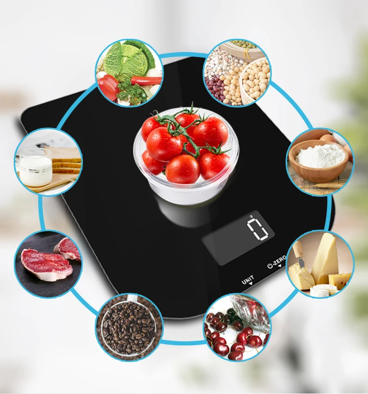 Wholesale Anti Digital Kitchen Food Scale 5kg 11lb Stainless Steel Electronics Digital Food Kitchen Scale