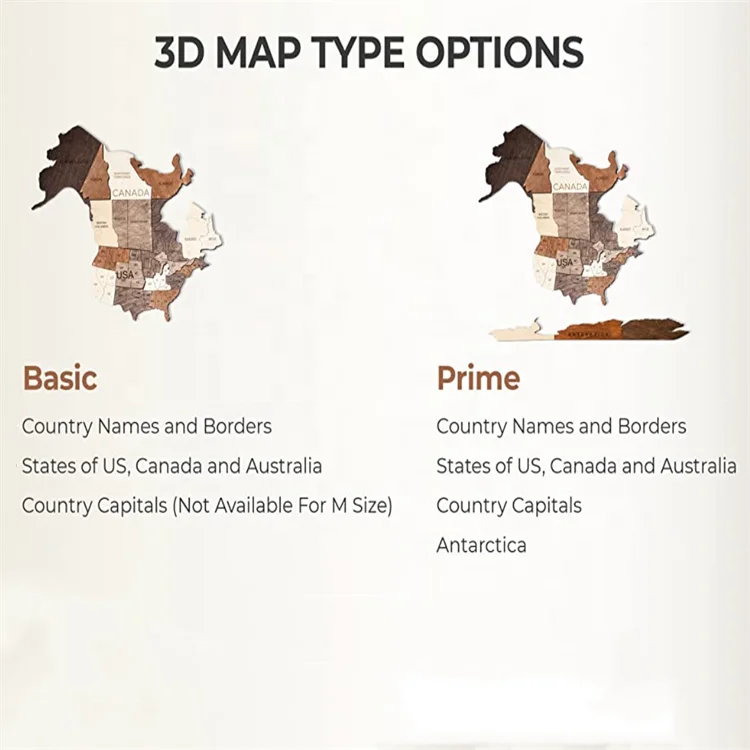 New home office gifts large push pin map decoration art wall world travel map 3D wood world map