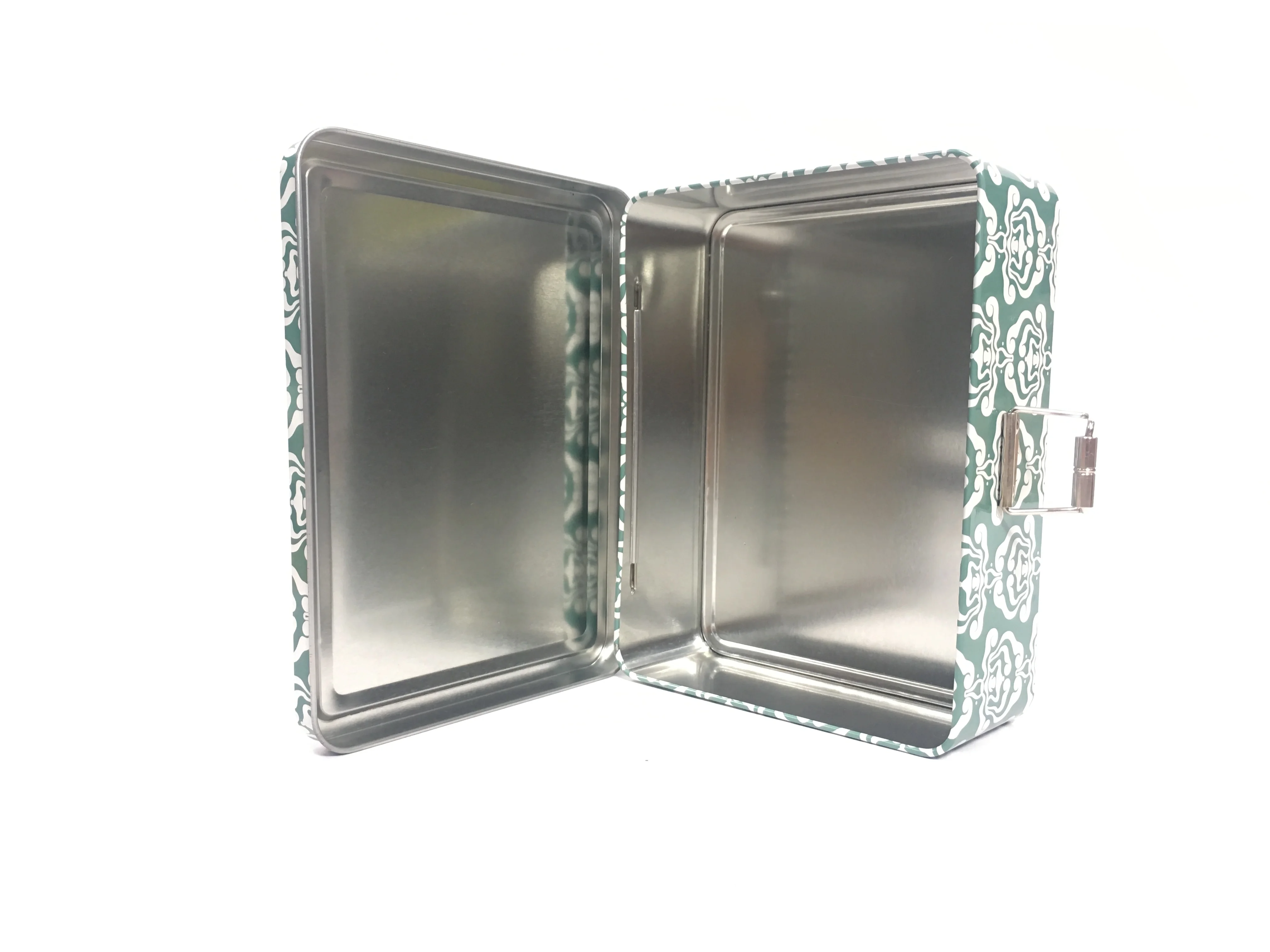 Rectangular Tinplate Buckle Custom Iron Box Packaging Large Gift Box Big Metal Case Storage Jewelry Tin Box With Lock