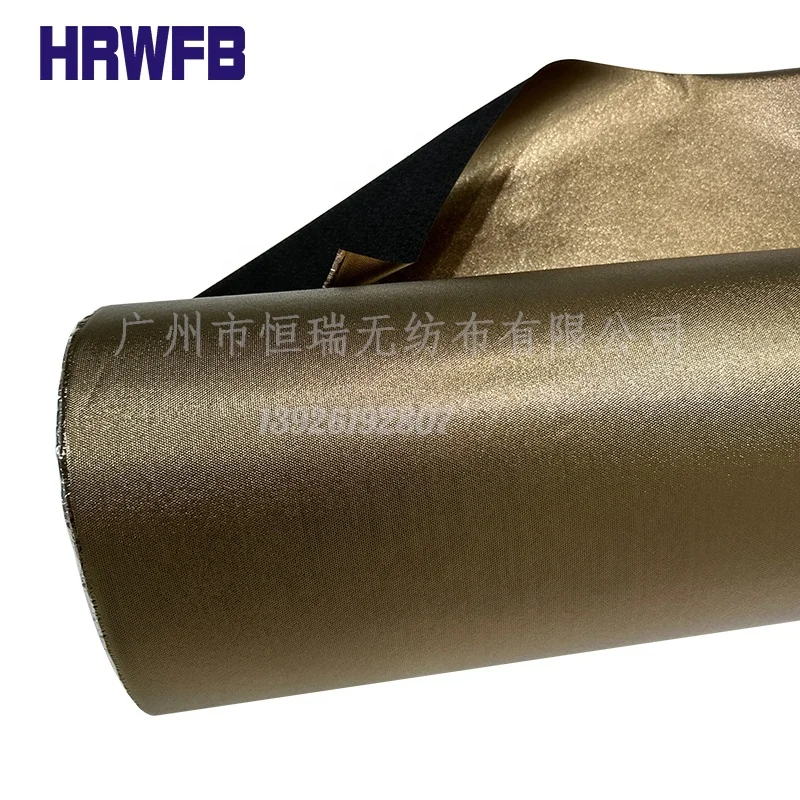 Luxury Design Oil-resistant Leather Gold Matte Metallic Laminating Paper