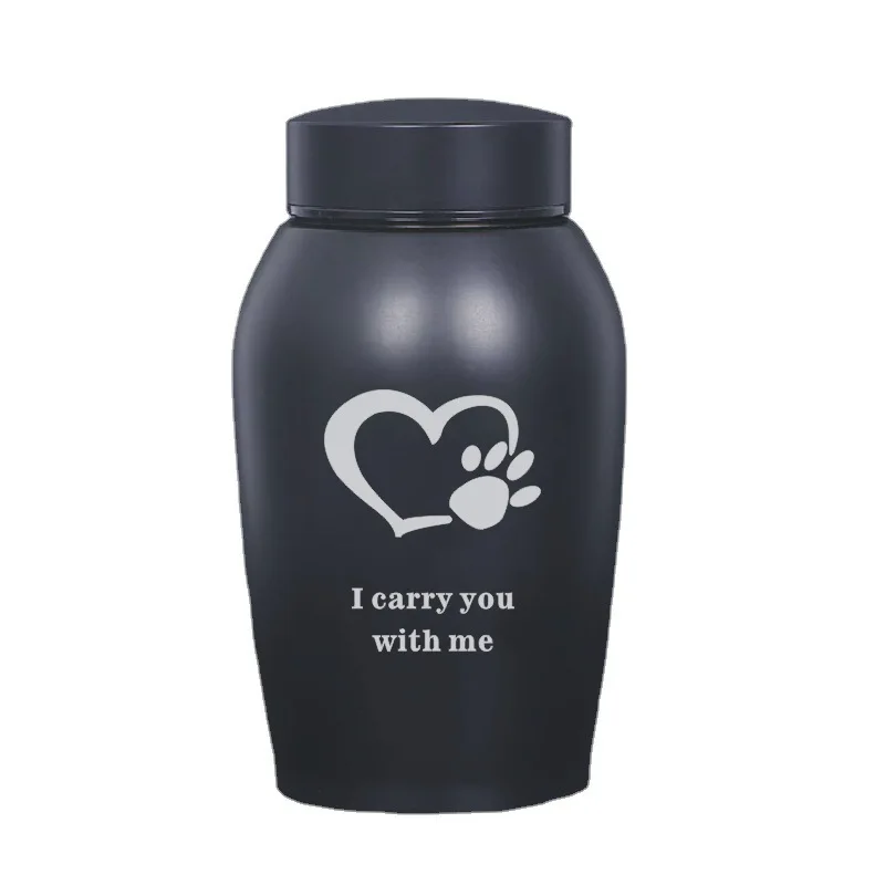 Pet Coffins And Urns Pet Products Pet Cleaning Stainless Steel Round Can Color Optional Factory Direct Sale Custom Logo