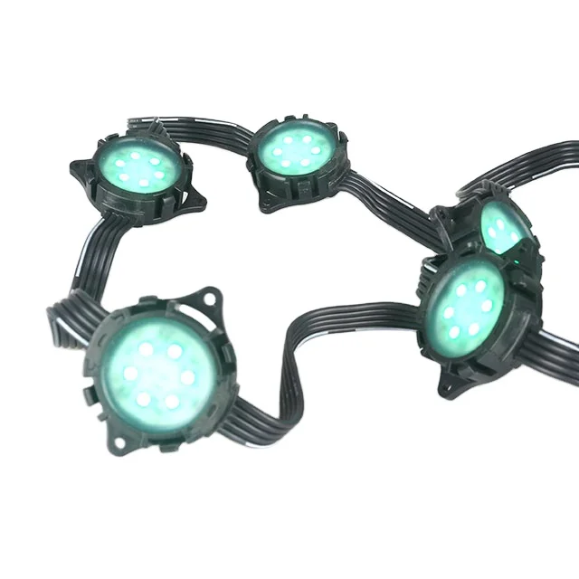 Outdoor IP67 Waterproof Colorful RGB LED Pixel Light Supplier 1.5W Outdoor Dot Strip Light for Roof