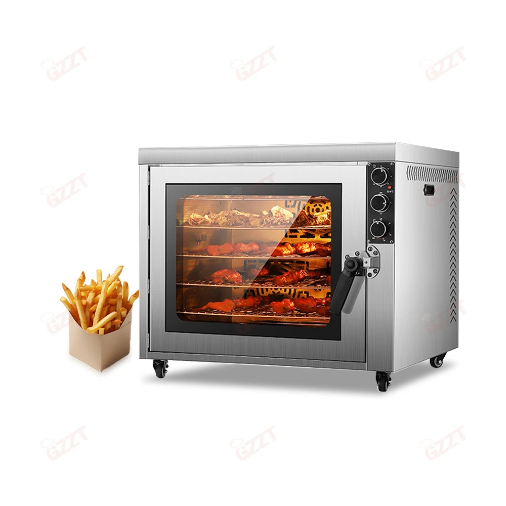 110L Convection Oven Roasted Chicken And Lamb Chops Roasted Sweet Potatoes And Corn Electric Automatic rotation Oven