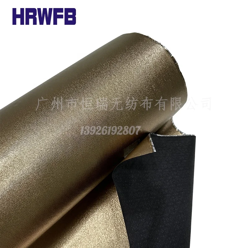 Luxury Design Oil-resistant Leather Gold Matte Metallic Laminating Paper