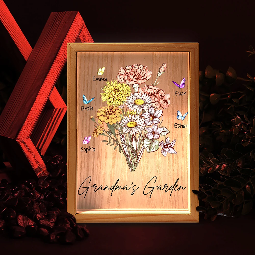 Crystal Logo Customized Portable Display Acrylic Photo Frame Night Led Light Box