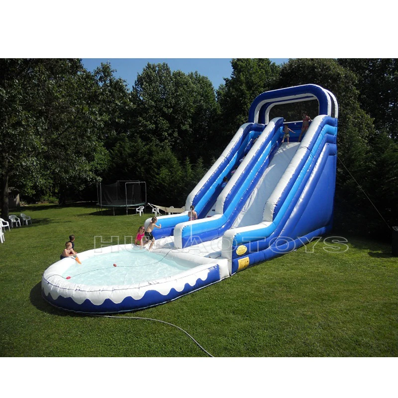 Надувной аквапарк водная горка с бассейном