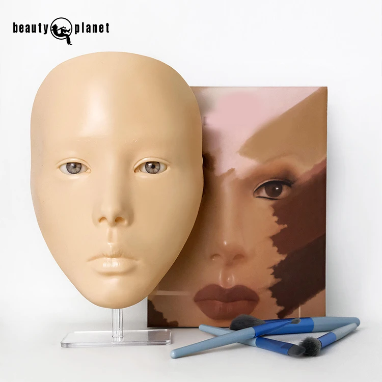 Beauty Planet Silicone Face Eye Makeup Practicelash Bond Bionic Skin Paid Samples Mannequin 3d Face Tattoo Practice Skin