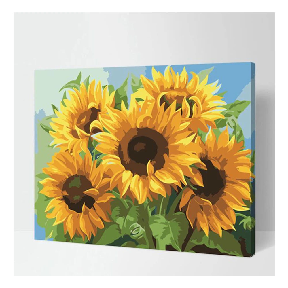 Wall Art Canvas Decorations For Living Room Sunflower Frames For Paintings Canvas Printing Service Custom Arts Crafts Picture