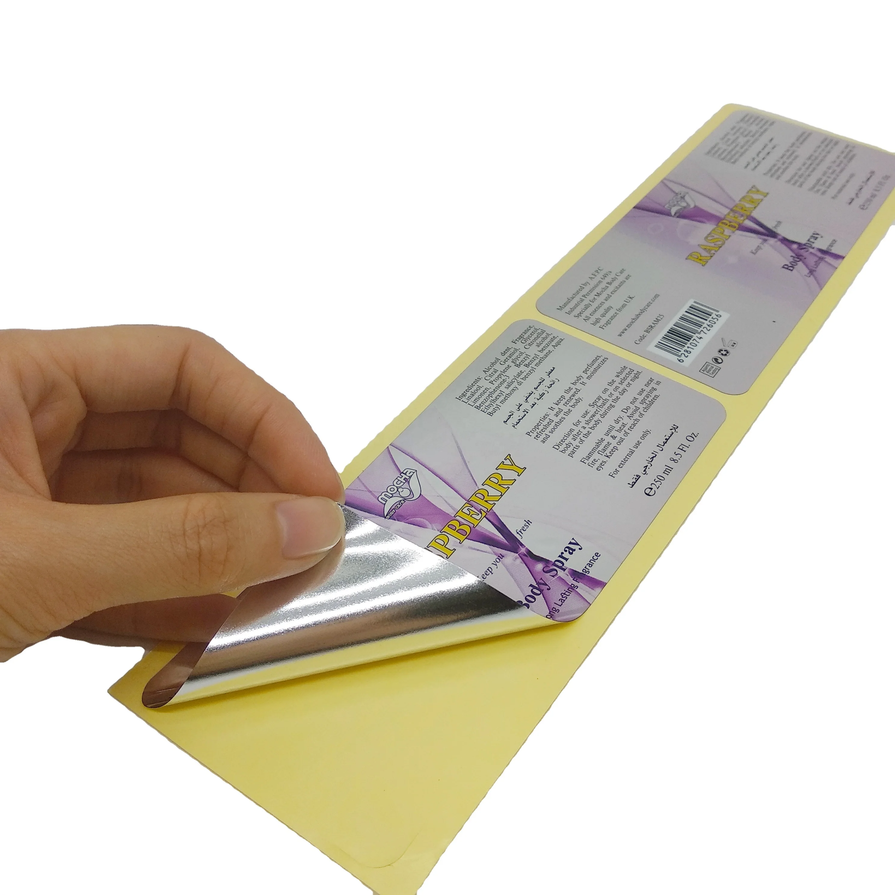 Custom Waterproof Glassine Liner PVC Sticker