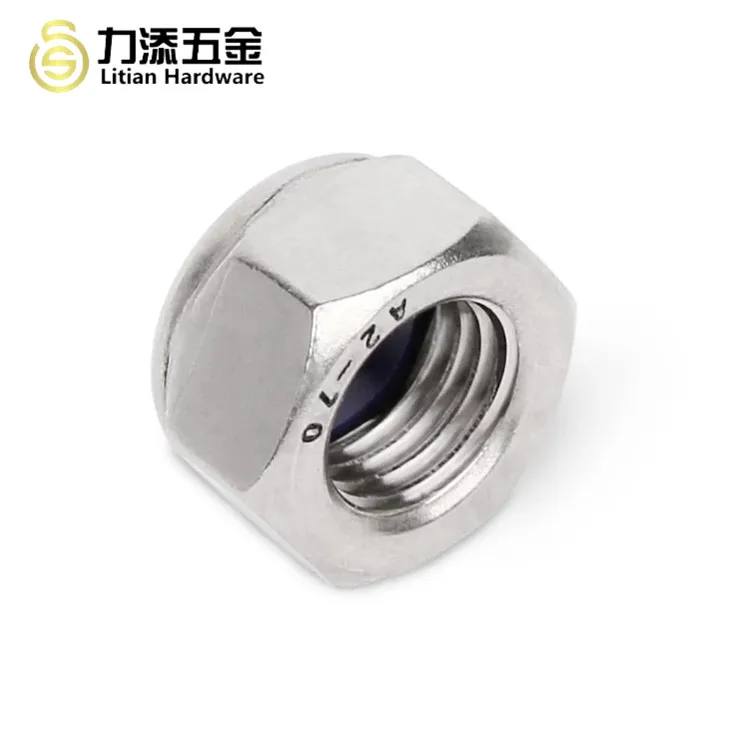M2 M2.5 M3 M4 M6 M8 M10 M12 A2-70 Stainless Steel Nylon Insert Lock Nut DIN985