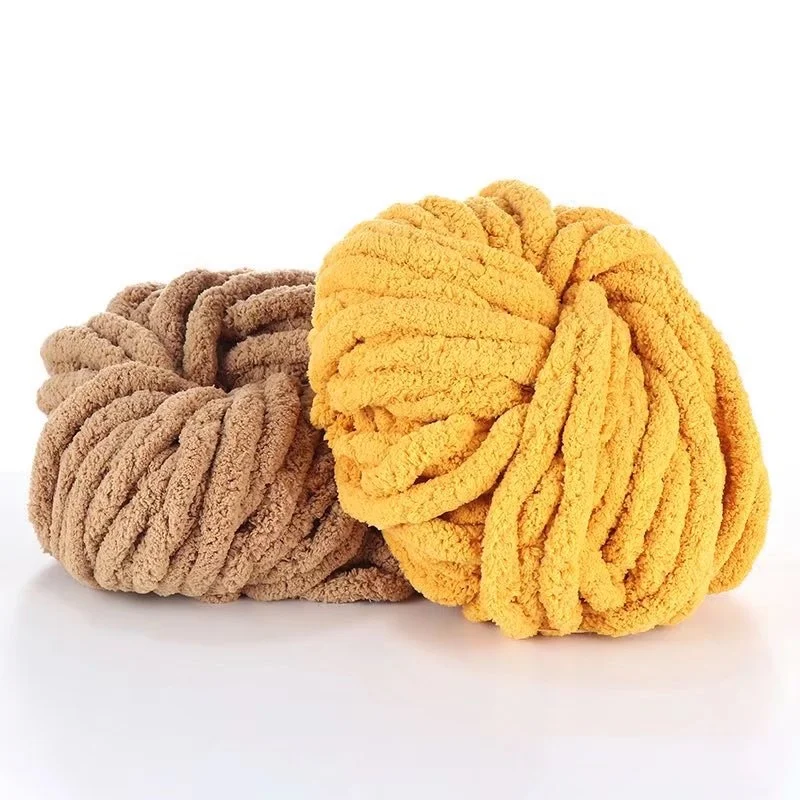 china fancy 100 recyle hand knitting ice bar yarn crochet polyester dyed chenille anti uv yarn egypt