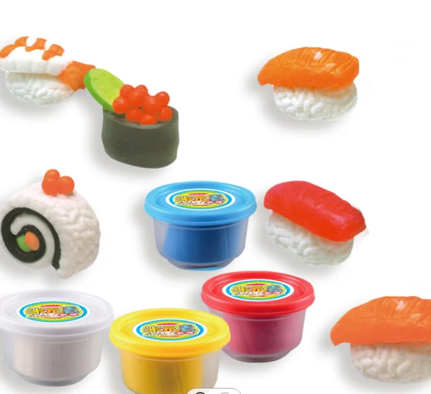 ebayro 2022 New product eco-friendly clay children education intelligent children rice clay toy Fun kaiten-zushi hose