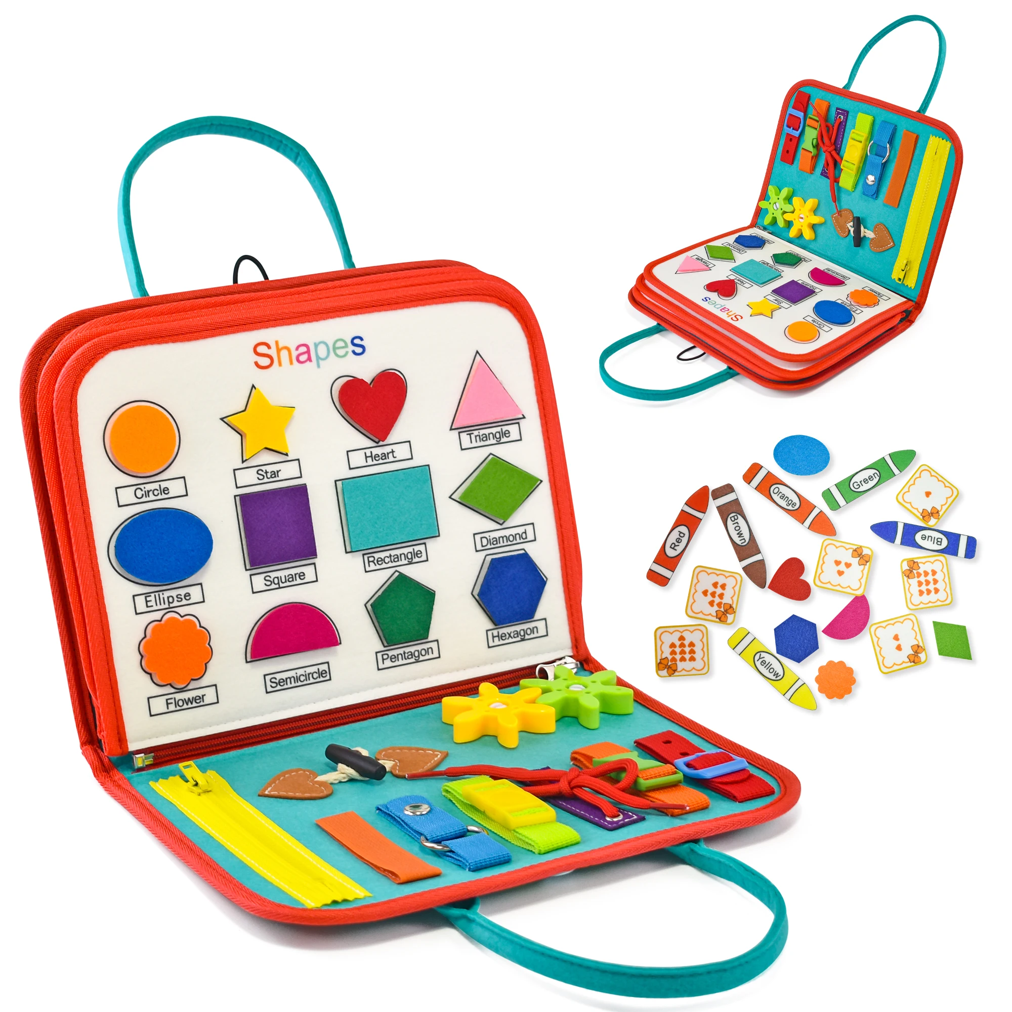 Felt Busy Board Montessori Easter Sensory Toys for Toddlers 1-3 Personalized Developing life Skills Autism Educational Toys